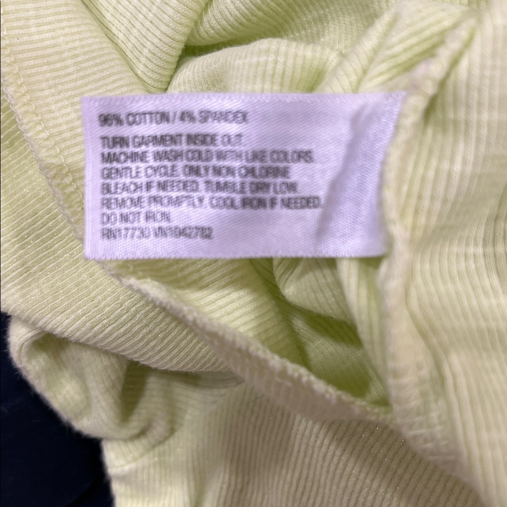 Wild Fable Light Green Ribbed Top - Picture 4 of 4
